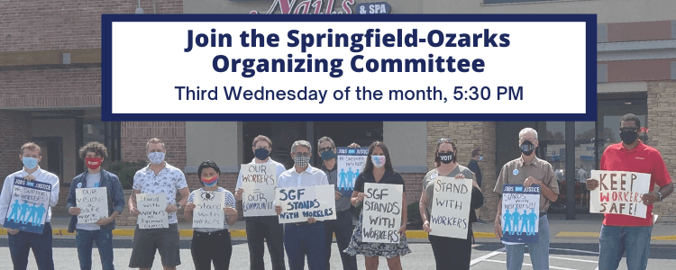 Springfield Ozarks Organizing Committee meetings are the 3rd Wednesday
